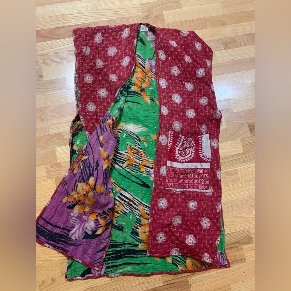 Kantha Bae Ruana vest One Size